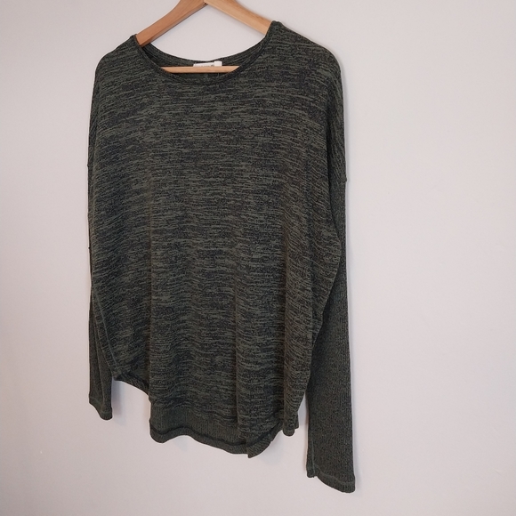 Rag & Bone/JEAN Amelie Long Sleeve Top Heathered Olive Size Small - Picture 5 of 11